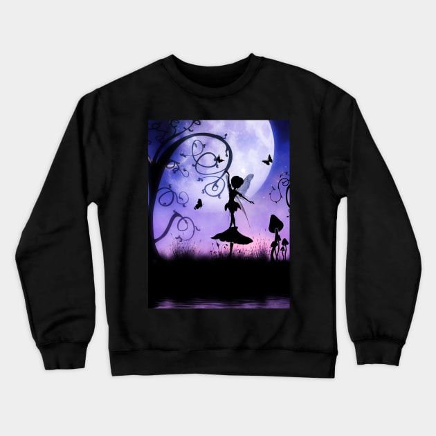 Cute fairy dancing in the night Crewneck Sweatshirt by Nicky2342